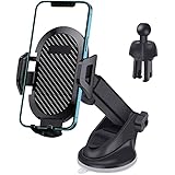 Handyhalterung Auto Lüftung Handyhalter fürs Auto KFZ Handy Halterung 3 in 1 Armaturenbrett Windschutzscheibe Luftauslass 360°Drehbar Lüftungsclip für iPhone 14/13/12/11/XS Max/XR/X, SAMSUNG, Huawei